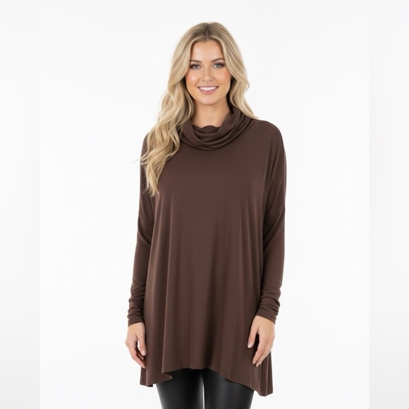 Zenana brown turtleneck size small new with tags - Picture 1 of 7